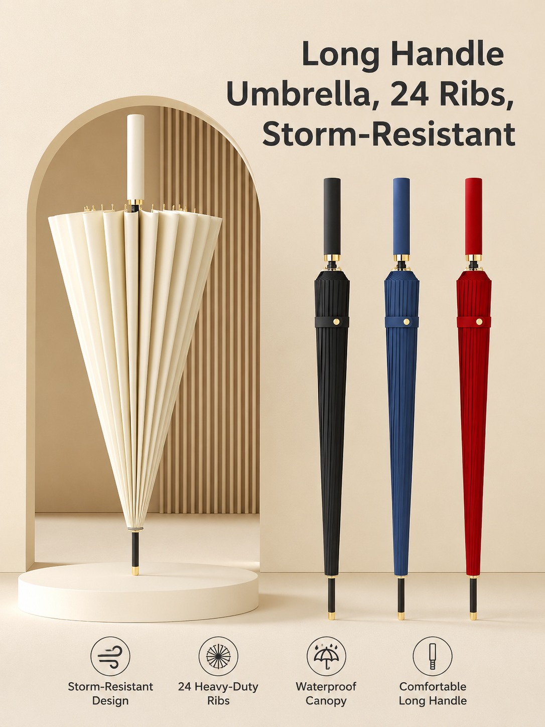 Japanes Umbrella 24 Bones Automatic Extra Strong